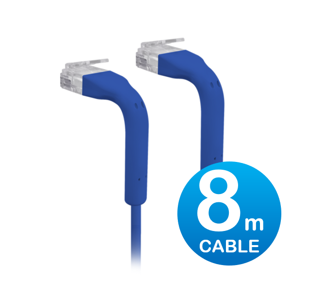 UBIQUITI 8M BLUE RJ45 PATCH CABLE FOR RELIABLE NETWORKING