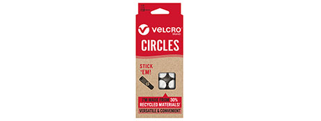 VELCRO BRAND WHITE STICKY BACK CIRCLES FOR EASY ORGANIZATION