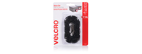 VELCRO BRAND STICK ON DOTS BLACK 22MM - FAST & REUSABLE FIXES