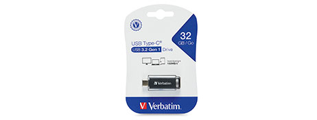 VERBATIM STORE 'N' GO USB-C FLASH DRIVE 32GB FAST TRANSFER