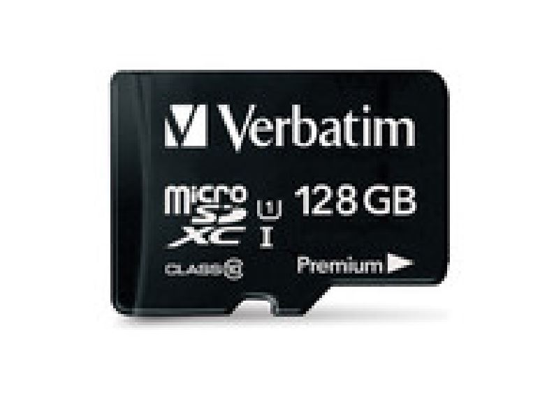 VERBATIM 64GB MICROSDXC CARD WITH ADAPTER - HIGH SPEED