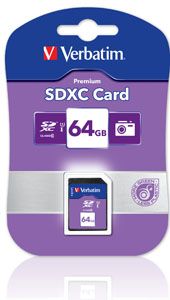 VERBATIM 64GB MICROSDXC CARD WITH ADAPTER - FAST & RELIABLE STORAGE