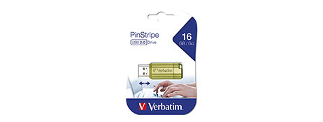 VERBATIM PINSTRIPE USB DRIVE - SLIM & RETRACTABLE STORAGE