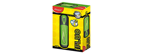 MAPED VIVID GREEN CHISEL TIP HIGHLIGHTER FOR CRISP DOCUMENT MARKING