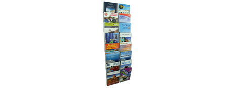 UNSPECIFIED MANUFACTURER SPACE-SAVING WALL BROCHURE HOLDER KIT - 16 A4 POCKETS
