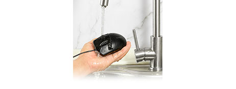 PRO FIT WASHABLE WIRED MOUSE FOR EASY CLEANING & RELIABILITY