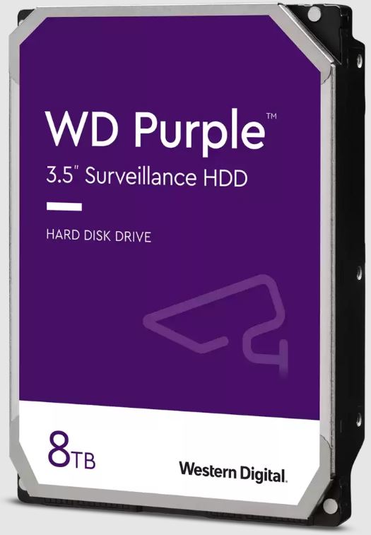 WESTERN DIGITAL 8TB PURPLE SURVEILLANCE HDD FOR RELIABLE STORAGE