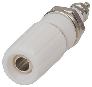 GENERIC/UNSPECIFIED MANUFACTURER WHITE DELUXE BINDING POST WITH BANANA SOCKET FOR AUDIO SETUPS