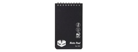 UNSPECIFIED MANUFACTURER STURDY BLACK WIREBOUND POCKET NOTEBOOK | 96 PAGES