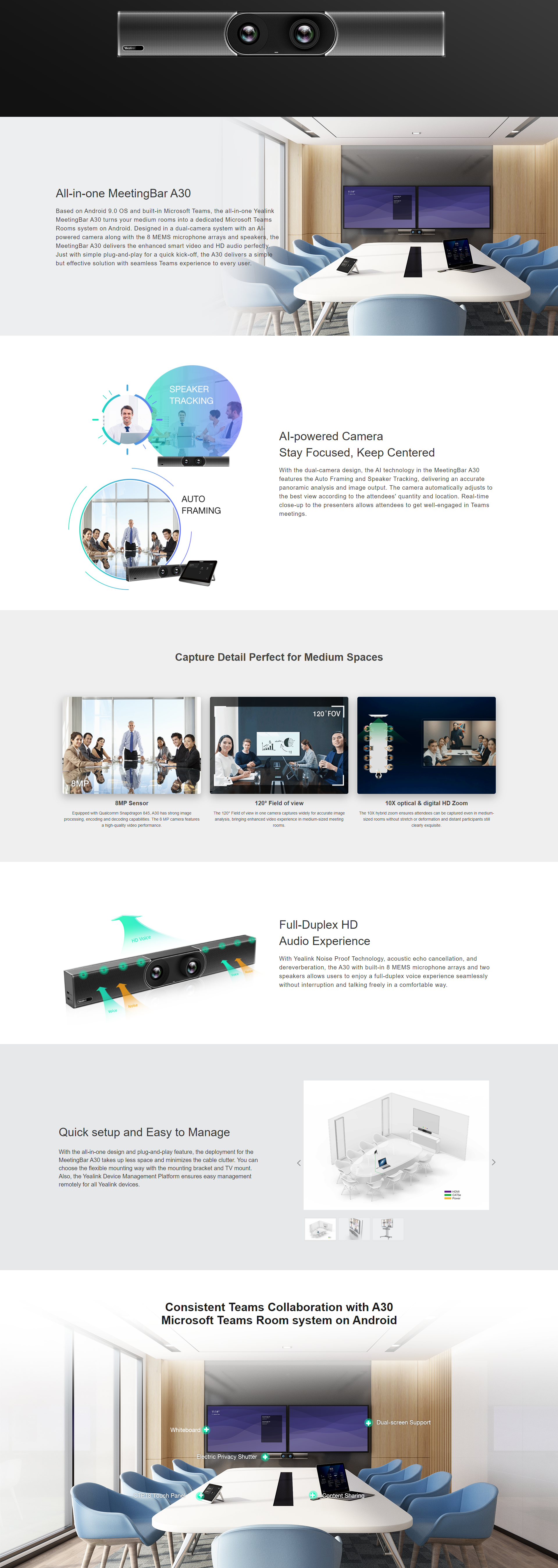 YEALINK A30-020 ALL-IN-ONE VIDEO CONFERENCING BAR