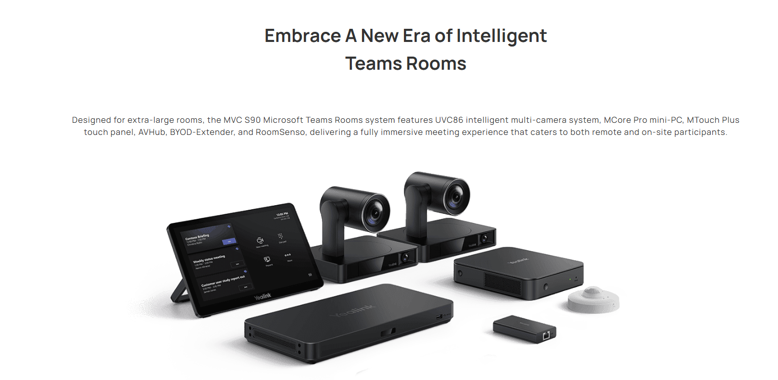 YEALINK MVCS90 VIDEO CONFERENCING SYSTEM FOR MEDIUM ROOMS