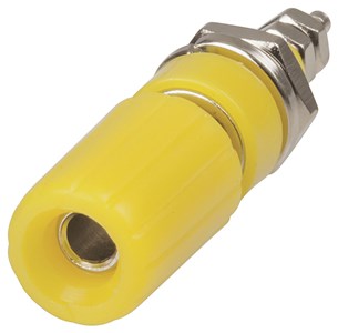 GENERIC COMPONENT SUPPLIER YELLOW DELUXE BINDING POST WITH BANANA SOCKET FOR AUDIO PROJECTS