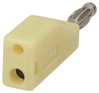 GENERIC/UNSPECIFIED MANUFACTURER YELLOW QUALITY BANANA PLUG - PIGGY BACK STYLE AUDIO CONNECTOR