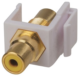 KEYSTONE RCA INSERT - YELLOW FOR AUDIO/VIDEO SETUP